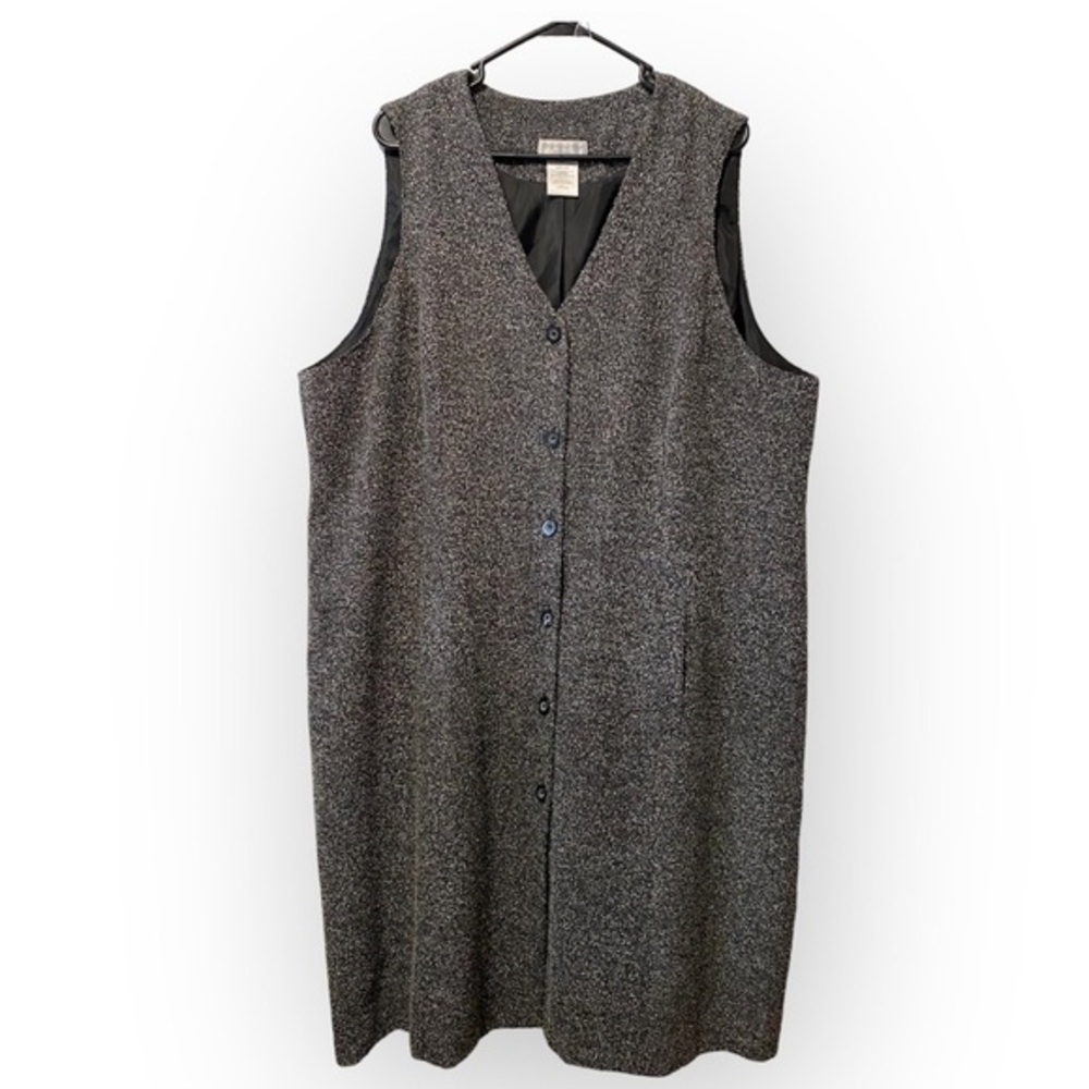 Worthington Woman Dress Women’s 20W Sleeveless Black Full Button‎ Up